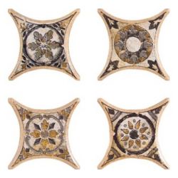 Декор керамогранитный напольный, коричневый, 6,7х6,7 см AZULEV Estrella Tarancon Beige (35680)