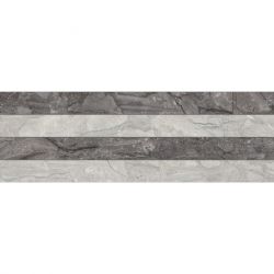 Декор керамический настенный, серый, 28х85 см BALDOCER Dreire Carbone Decor Nami (4587571)