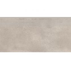 Керамогранитная плитка для ступеней 30х60 CERSANIT City Squares Light Grey Steptread (422106)