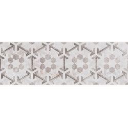Декор керамический настенный, серый, 20х60 см CERSANIT Concrete Style Inserto Geometric (356727)
