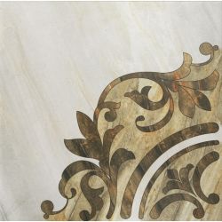 Керамогранитная плитка напольная, узоры, серая, 45х45 см FIORE CERAMICA Rosone Floor ornament (8422)