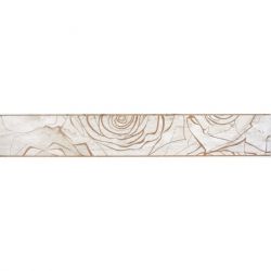 Фриз керамический настенный, роза, бежевый, 7,8х50 см FIORE CERAMICA Tahiti (CAM5359)