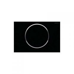 Смывная клавиша, черная, ободок - хром глянцевый GEBERIT Sigma 10 (115.758.KM.5)