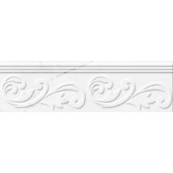Фриз керамический настенный, белый, 9х30 см GOLDEN TILE Absolute Modern (Г20361)