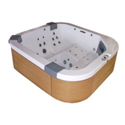 Гидромассажный бассейн с теплообменником, корпусный Teak, 230х2150х90 см JACUZZI Santorini Pro (9444-830)