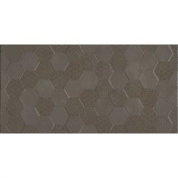 Керамическая плитка настенная, коричневая, 30х60 см KALE Grafen Hexagon Brown (Rm-8203)