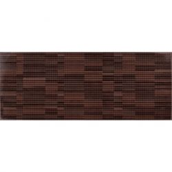 Керамическая плитка настенная, коричневая, 20х50 см KALE Pixel Wenge (FON-9205)
