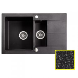 Гранитная кухонная мойка, цвет черный, 800x500x210 мм MARMORIN Bario (120533002)