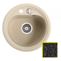 Гранитная кухонная мойка, цвет черный, 450x450x210 мм MARMORIN Vask (260803002)