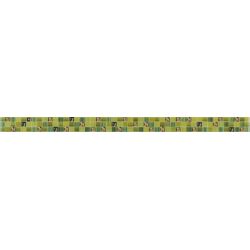 Фриз керамический настенный, зелёный, 3х45 см OPOCZNO Flora Quadrate (276628)