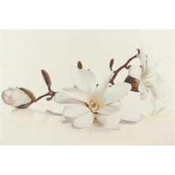 Декор керамический настенный, цветы, 30х45 см OPOCZNO Flora Magnolia (276607)