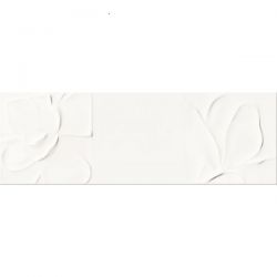 Плитка керамическая 25х75 OPOCZNO Structure Pattern WHITE FLOWER STRUCTURE (402086)