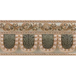 Фриз керамический настенный, коричневый, 15x31,6 см PAMESA La Maison Alzata Tissu Esmeralda (275989)
