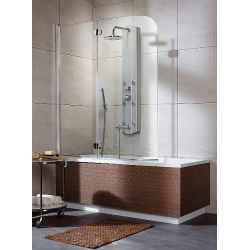 Двухэлементная шторка для ванной левая, стекло прозрачное, 130х152 см RADAWAY Eos PND L (205202-101L)