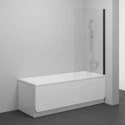Штора для ванн 80 см RAVAK NVS1-80 чорний+Transparent (7O840300Z1)